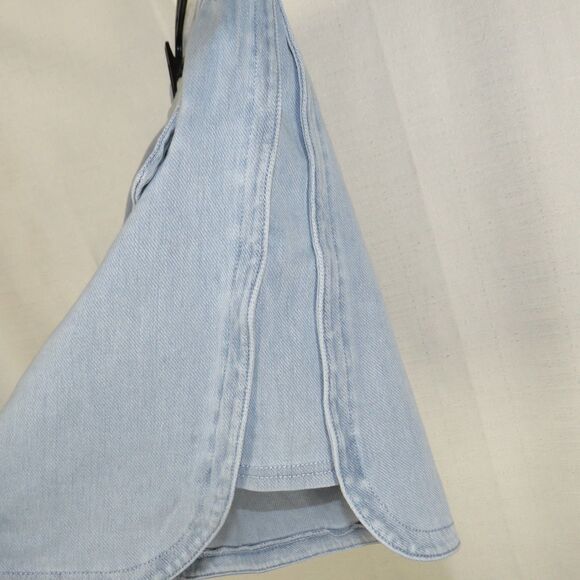 Halara Flex High Waisted Stretch Knit Denim Curved Hem Shorts Size XS - Picture 9 of 10